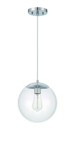 Gaze Gaze 10" Clear Glass 1 Light Pendant with Cord