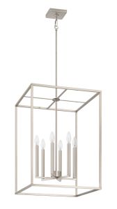 Signature Foyer Signature Foyer 6 Light 25" H Foyer in Brushed Polished Nickel