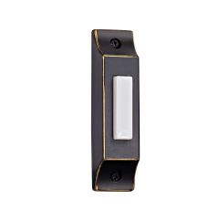 Builder Surface Mount Buttons Die-Cast Builder's Series Surface Mount Lighted Push Button in Antique Bronze