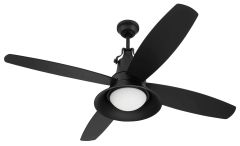 UN52FB4-LED Ceiling Fan (Blades Included) Flat Black
