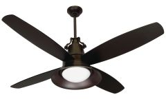 UN52OBG4-LED Ceiling Fan (Blades Included) Oiled Bronze Gilded