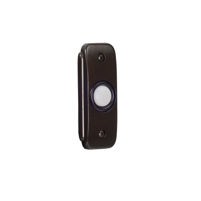 Builder Recessed Buttons Stepped Rectangle Lighted Push Button in Bronze