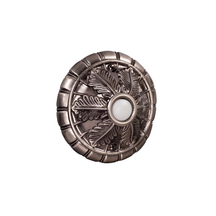 Designer Surface Mount Buttons Surface Mount Medallion Lighted Push Button in Antique Pewter
