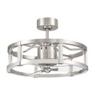 Alexis 18" Alexis in Brushed Polished Nickel w/ Clear Acrylic Blades