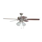 Twist N Click 4 Light 52" Ceiling Fan with Blades and Light Kit